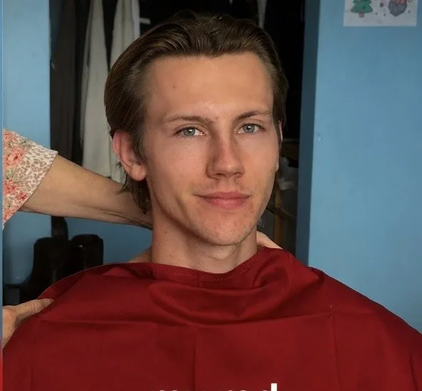 Jake in his perfect red