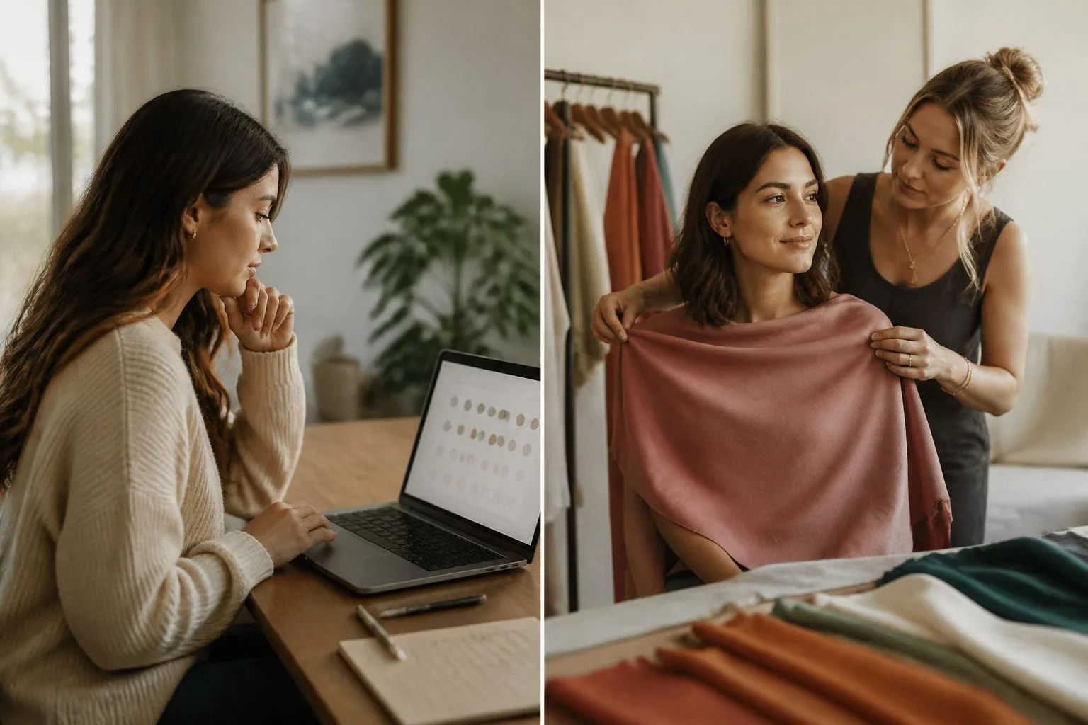 Colour Analysis Quiz vs Professional Session — Colours by Sue